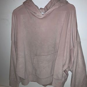 AERIE OVERSIZED CROPPED HOODIE